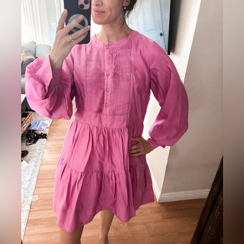 Tuckernuck Hyacinth House Amie Mini Dress pink pleated